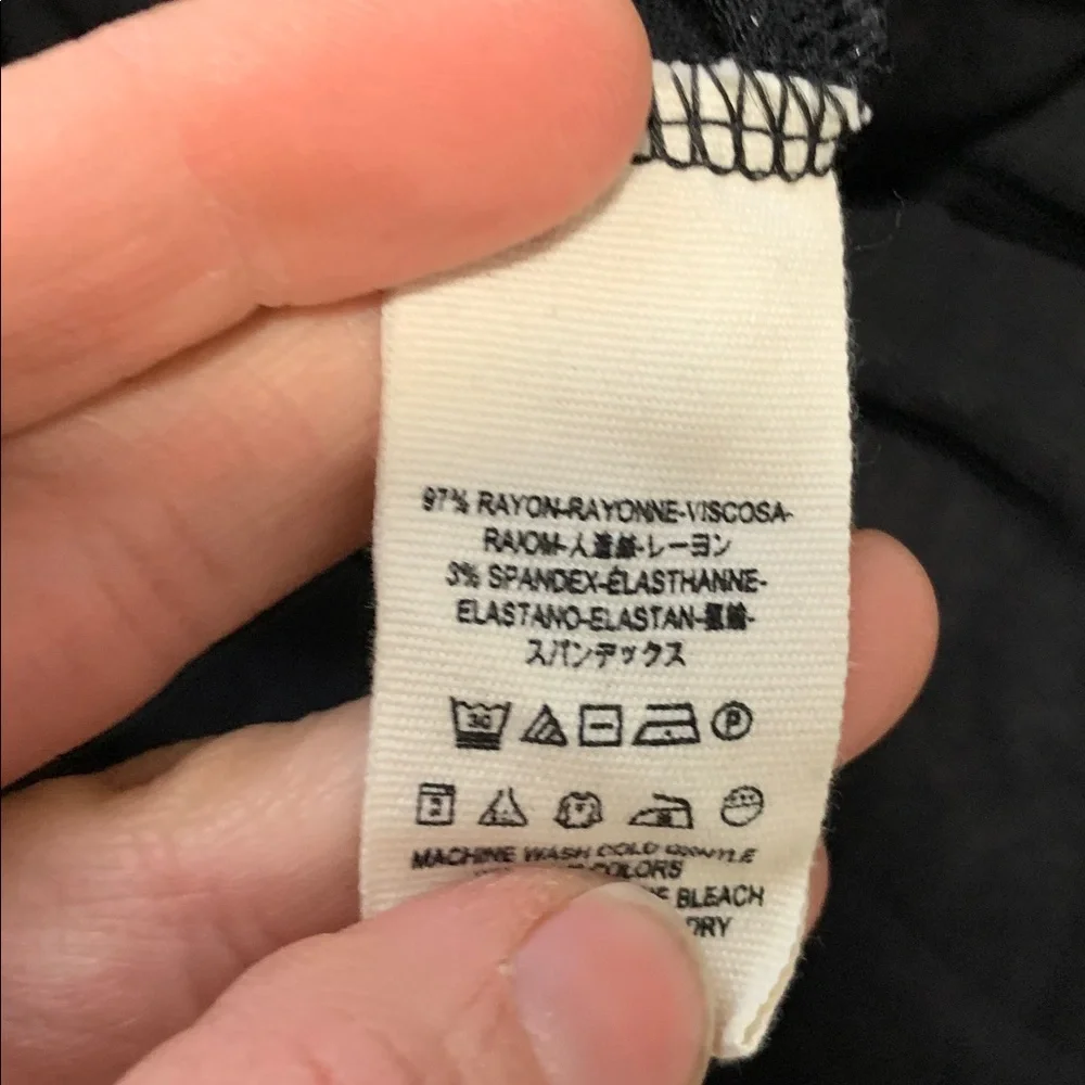 We the Free Free People Grapevine Black Long Sleeve Tunic Top Size Medium - Picture 8 of 8